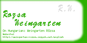 rozsa weingarten business card